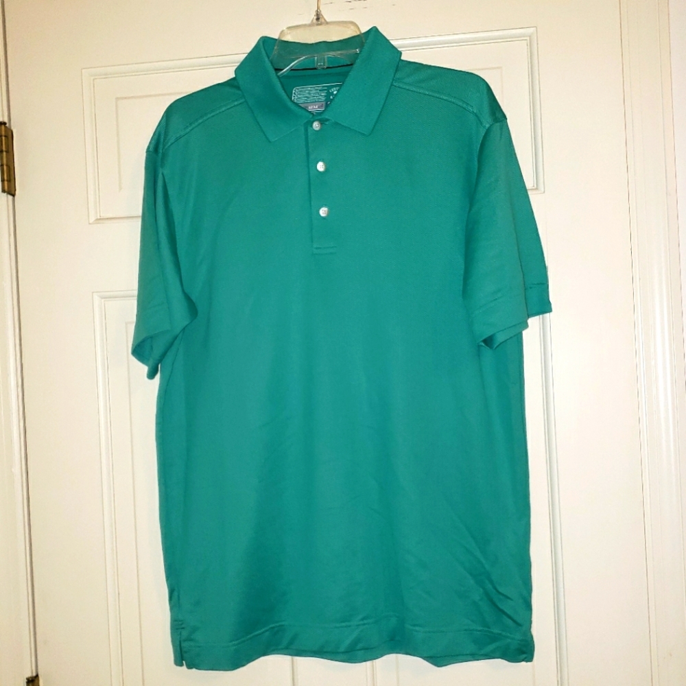 NWOT Cutter & Buck green short sleeve polo shirt M